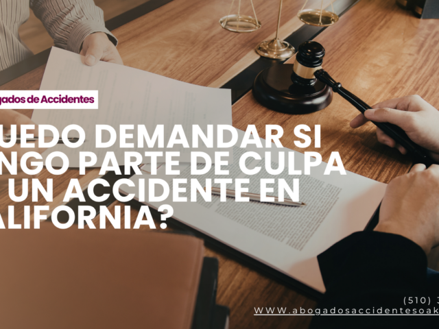 ¿Puedo demandar si tengo parte de culpa en un accidente en California?