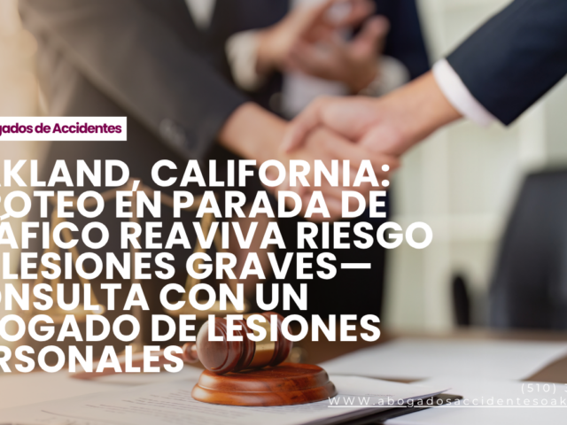 Oakland, California: Tiroteo en Parada de Tráfico Reaviva Riesgo de Lesiones Graves—Consulta con un Abogado de Lesiones Personales